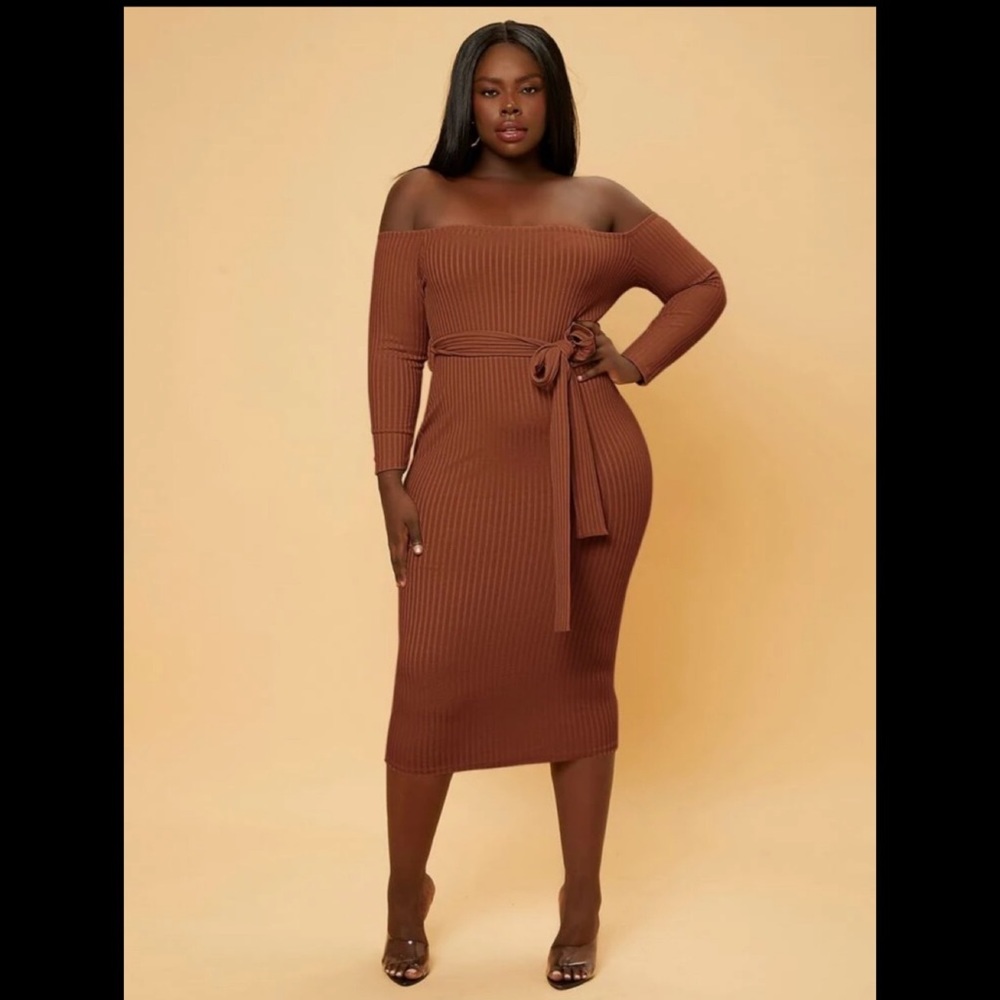 Plus Size off the Shoulder Bodycon Dress